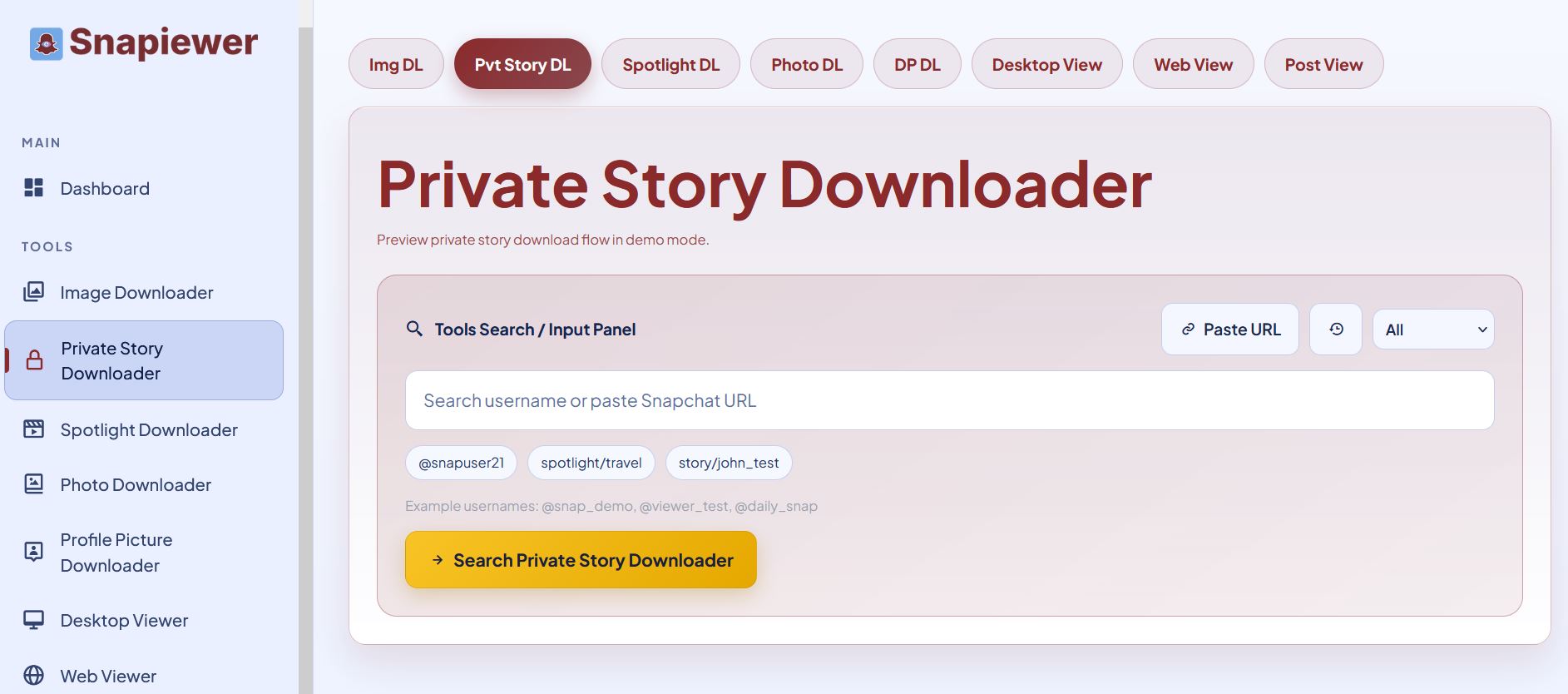 Private Story Downloader Preview